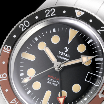 YEMA SUPERMAN WORLDTIME GMT COKE - 39 mm - Nero